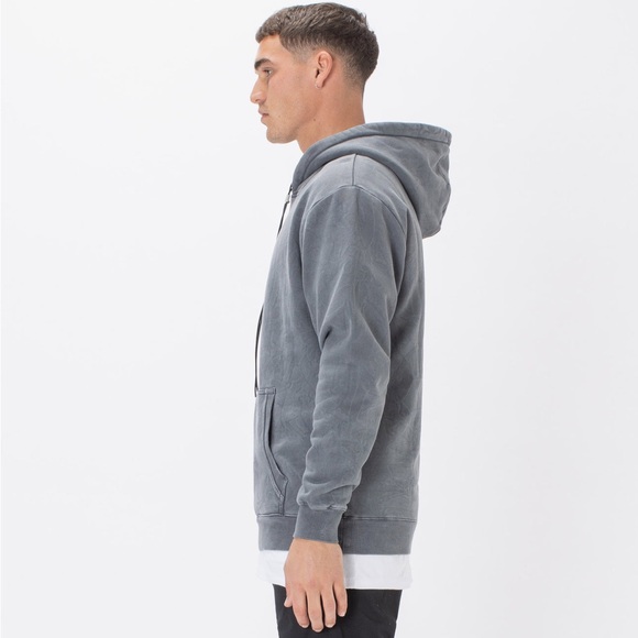 Zanerobe Lowgo Hood Sweat Grey Salt - Picture 5 of 7